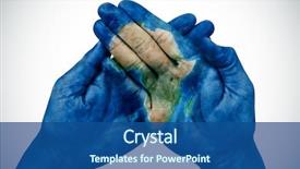  Presentation with africa map - Audience pleasing slide deck consisting of a map of africa backdrop and a ocean colored foreground