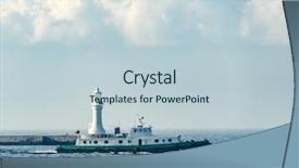  Presentation with maritime - Amazing slide set having a maritime police boat backdrop and a lemonade colored foreground