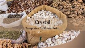  Presentation with garlic - Presentation with a market in india background and a coral colored foreground