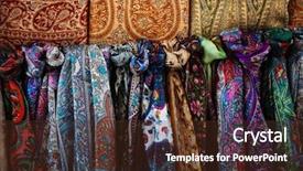  Presentation with uzbekistan - Beautiful slide set featuring a market in uzbekistan backdrop and a tawny brown colored foreground