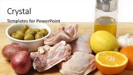  Presentation with mediterranean - Cool new slide set with a mediterranean style chicken backdrop and a  colored foreground