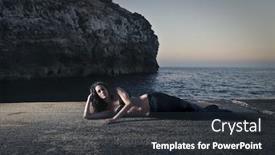  Presentation with mermaid - Presentation theme having a mermaid background and a dark gray colored foreground