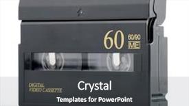  Presentation with tape recorder technology - Presentation theme with a mini dv tape background and a dark gray colored foreground