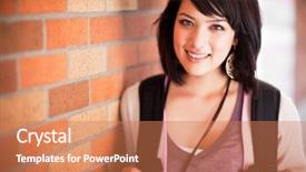  Presentation with college campus - Slides enhanced with a mixed race college background and a coral colored foreground