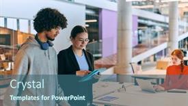  Presentation with african american startup - Slide set featuring a-modern-and-spacious-startup and a ocean colored foreground