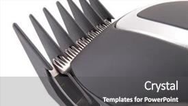  Presentation with beard - Slides enhanced with a modern electric hair background and a dark gray colored foreground