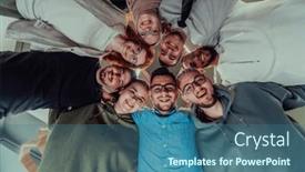  Presentation with success business - Slide set having a-modern-office-a-group and a ocean colored foreground