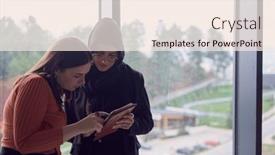  Presentation with hijab modern - Slide deck featuring a-modern-office-a-pair background and a cream colored foreground