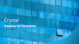  Presentation with modern building - Cool new presentation design with a-modern-office-building backdrop and a teal colored foreground