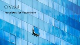  Presentation with modern building - Presentation theme having a-modern-office-building background and a light blue colored foreground