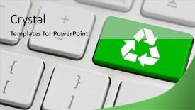  Presentation with recycle - Amazing theme having a modern silver keyboard backdrop and a light gray colored foreground