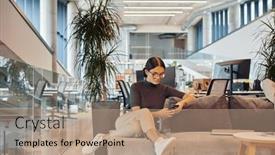  Presentation with challenges - Slide deck with a-modern-startup-office and a coral colored foreground