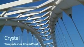  Presentation with suspension bridge - PPT theme having quality engineering building - arc of a modern suspension background and a ocean colored foreground