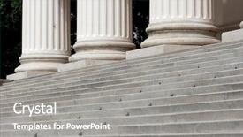  Presentation with building foundation - Cool new slide set with a monumental stone building backdrop and a gray colored foreground