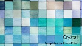  Presentation with mosaic - Amazing presentation design having a mosaic in blue backdrop and a light blue colored foreground