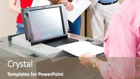  Presentation with electronic voting - Beautiful PPT theme featuring a new electronic voting backdrop and a coral colored foreground