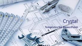  Presentation with financing - Presentation consisting of architect's blueprint background and a sky blue colored foreground