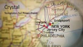  Presentation with new york - Amazing PPT layouts having a new york map backdrop and a coral colored foreground