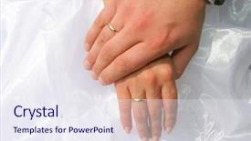  Presentation with catholic wedding - Slide deck consisting of a newlyweds with wedding background and a  colored foreground