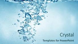  Presentation with many bubbles in water close - Cool new presentation design with a nice water bubbles backdrop and a light blue colored foreground