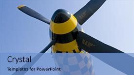  Presentation with propeller - Theme consisting of a north american aviation background and a light blue colored foreground