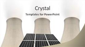  Presentation with nuclear energy - Audience pleasing presentation design consisting of a nuclear power plant backdrop and a white colored foreground