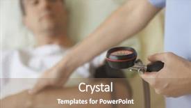  Presentation with blood pressure - PPT layouts consisting of a nurse taking blood background and a coral colored foreground