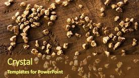  Presentation with gold mining - Audience pleasing slides consisting of a old wooden mining backdrop and a tawny brown colored foreground