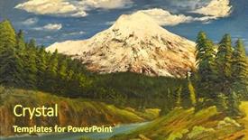  Presentation with painting - Cool new presentation theme with a original oil painting backdrop and a tawny brown colored foreground