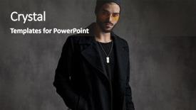  Presentation with black yellow - Slide deck enhanced with a pair of shade background and a dark gray colored foreground