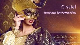  Presentation with barocco - Presentation theme featuring a palace room renaissance background and a tawny brown colored foreground