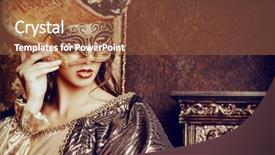  Presentation with barocco - Amazing PPT theme having a palace room renaissance backdrop and a red colored foreground