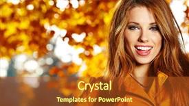  Presentation with park - Theme enhanced with a park in autumn background and a tawny brown colored foreground