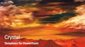  Presentation with oil and gas companies - Beautiful theme featuring a partial airbrush oil backdrop and a crimson colored foreground