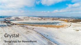  Presentation with finland - PPT theme consisting of a partly frozen lake background and a  colored foreground