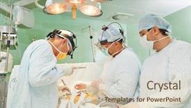  Presentation with cardiac surgery - Audience pleasing slide set consisting of a patient at cardiac backdrop and a lemonade colored foreground