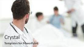  Presentation with patient care - Amazing theme having a patient in critical backdrop and a sky blue colored foreground