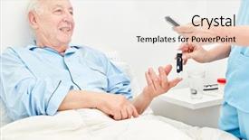  Presentation with mellitus - Cool new PPT layouts with a patient with diabetes backdrop and a white colored foreground