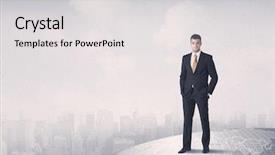  Presentation with planning - Presentation theme enhanced with a pen and planning background and a light gray colored foreground