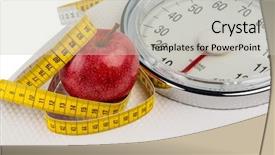  Presentation with rich - Beautiful slide deck featuring apple symbolic photo for weight backdrop and a light gray colored foreground