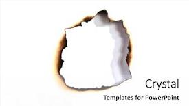  Presentation with burning paper - Presentation theme consisting of a piece of paper background and a white colored foreground