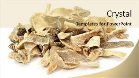  Presentation with food potato chips crisps snacks - Presentation enhanced with a pile of crispy background and a blonde colored foreground