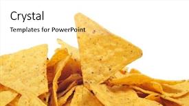  Presentation with nachos - Beautiful presentation theme featuring a pile of nachos backdrop and a white colored foreground