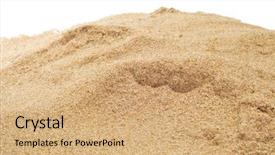  Presentation with white sand - PPT layouts featuring a pile of sand background and a coral colored foreground