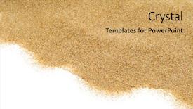  Presentation with white sand - Slide deck consisting of a pile of sand background and a yellow colored foreground
