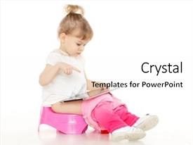 A Pink Baby Potty PPT template 93 | CrystalGraphics