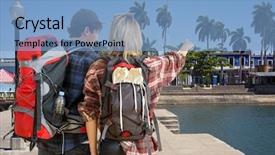  Presentation with hostel - PPT theme consisting of a place or hostel background and a light blue colored foreground