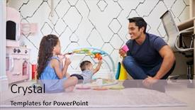  Presentation with tea party - Cool new PPT theme with a play mat beside backdrop and a soft green colored foreground