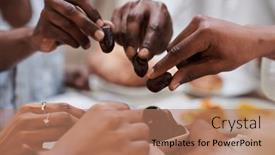  Presentation with diverse family - PPT layouts featuring a-poignant-close-up and a coral colored foreground