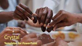  Presentation with diverse family - Theme featuring a-poignant-close-up background and a tawny brown colored foreground